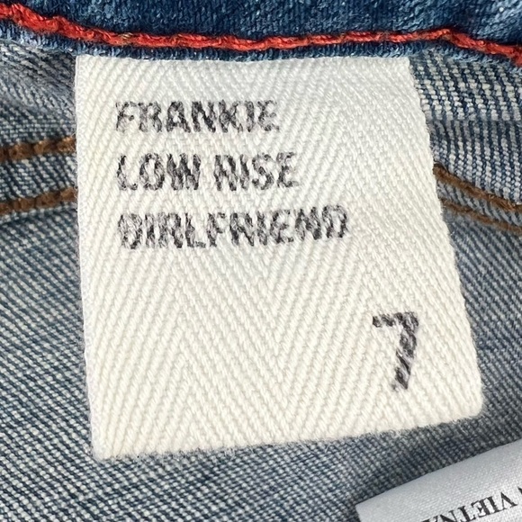 eunina Frankie Low Rise Girlfriend Distressed Jeans Size 7 Women’s - Picture 4 of 7